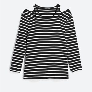 Cable & Gauge Cold-Shoulder Top